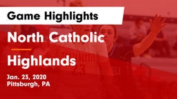 North Catholic  vs Highlands  Game Highlights - Jan. 23, 2020