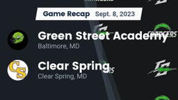 Recap: Green Street Academy  vs. Clear Spring  2023