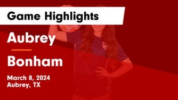 Aubrey  vs Bonham  Game Highlights - March 8, 2024