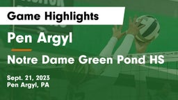 Pen Argyl  vs Notre Dame Green Pond HS Game Highlights - Sept. 21, 2023