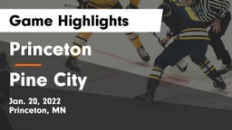Princeton  vs Pine City  Game Highlights - Jan. 20, 2022