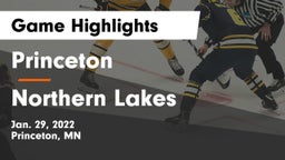 Princeton  vs Northern Lakes  Game Highlights - Jan. 29, 2022