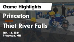 Princeton  vs Thief River Falls  Game Highlights - Jan. 12, 2024