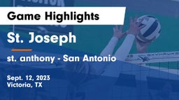 St. Joseph  vs st. anthony  - San Antonio Game Highlights - Sept. 12, 2023