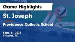 St. Joseph  vs Providence Catholic School Game Highlights - Sept. 21, 2023