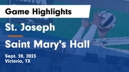 St. Joseph  vs Saint Mary's Hall  Game Highlights - Sept. 28, 2023