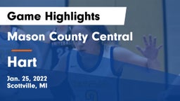 Mason County Central  vs Hart  Game Highlights - Jan. 25, 2022