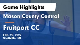 Mason County Central  vs Fruitport CC Game Highlights - Feb. 25, 2022