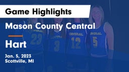 Mason County Central  vs Hart  Game Highlights - Jan. 5, 2023