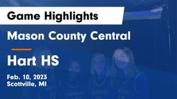 Mason County Central  vs Hart HS Game Highlights - Feb. 10, 2023