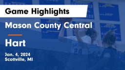 Mason County Central  vs Hart Game Highlights - Jan. 4, 2024