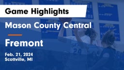 Mason County Central  vs Fremont  Game Highlights - Feb. 21, 2024