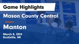 Mason County Central  vs Manton  Game Highlights - March 8, 2024