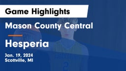 Mason County Central  vs Hesperia  Game Highlights - Jan. 19, 2024