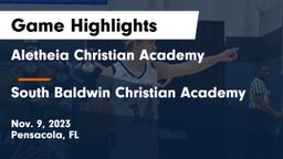 Aletheia Christian Academy vs South Baldwin Christian Academy Game Highlights - Nov. 9, 2023