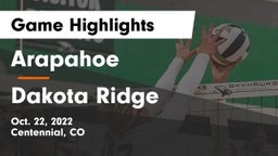 Arapahoe  vs Dakota Ridge  Game Highlights - Oct. 22, 2022