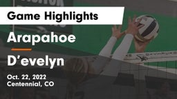 Arapahoe  vs D’evelyn Game Highlights - Oct. 22, 2022