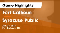 Fort Calhoun  vs Syracuse Public  Game Highlights - Jan. 23, 2018