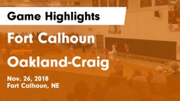 Fort Calhoun  vs Oakland-Craig  Game Highlights - Nov. 26, 2018