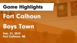 Fort Calhoun  vs Boys Town  Game Highlights - Feb. 21, 2019