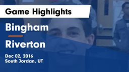 Bingham  vs Riverton  Game Highlights - Dec 02, 2016