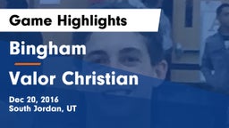 Bingham  vs Valor Christian  Game Highlights - Dec 20, 2016