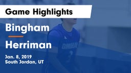Bingham  vs Herriman  Game Highlights - Jan. 8, 2019