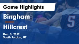 Bingham  vs Hillcrest   Game Highlights - Dec. 3, 2019