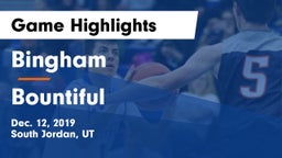 Bingham  vs Bountiful  Game Highlights - Dec. 12, 2019