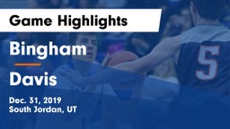 Bingham  vs Davis  Game Highlights - Dec. 31, 2019