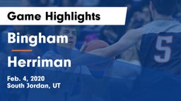Bingham  vs Herriman  Game Highlights - Feb. 4, 2020