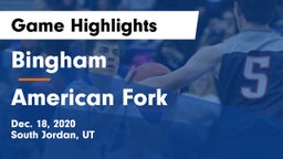 Bingham  vs American Fork  Game Highlights - Dec. 18, 2020
