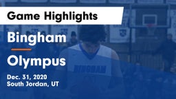 Bingham  vs Olympus  Game Highlights - Dec. 31, 2020