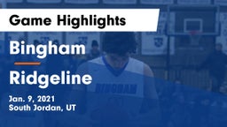 Bingham  vs Ridgeline  Game Highlights - Jan. 9, 2021