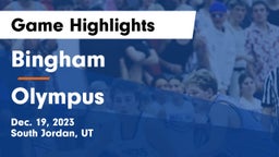 Bingham  vs Olympus  Game Highlights - Dec. 19, 2023
