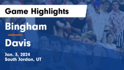 Bingham  vs Davis  Game Highlights - Jan. 3, 2024