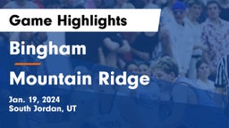 Bingham  vs Mountain Ridge  Game Highlights - Jan. 19, 2024