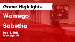Wamego  vs Sabetha  Game Highlights - Dec. 4, 2018