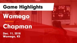 Wamego  vs Chapman  Game Highlights - Dec. 11, 2018