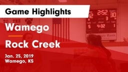 Wamego  vs Rock Creek  Game Highlights - Jan. 25, 2019