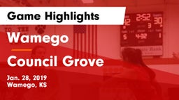 Wamego  vs Council Grove  Game Highlights - Jan. 28, 2019