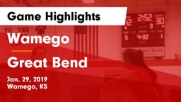 Wamego  vs Great Bend  Game Highlights - Jan. 29, 2019