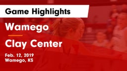 Wamego  vs Clay Center  Game Highlights - Feb. 12, 2019