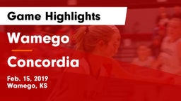 Wamego  vs Concordia  Game Highlights - Feb. 15, 2019