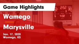 Wamego  vs Marysville  Game Highlights - Jan. 17, 2020