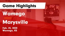 Wamego  vs Marysville  Game Highlights - Feb. 25, 2020