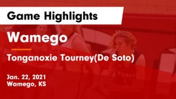 Wamego  vs Tonganoxie Tourney(De Soto) Game Highlights - Jan. 22, 2021