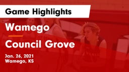Wamego  vs Council Grove  Game Highlights - Jan. 26, 2021