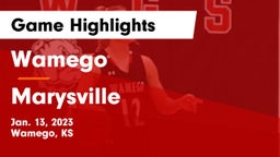 Wamego  vs Marysville  Game Highlights - Jan. 13, 2023