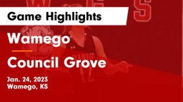 Wamego  vs Council Grove  Game Highlights - Jan. 24, 2023